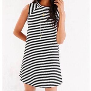 Black & White Urban Outfitters BDG Striped Sleeveless Mini Dress [Small]